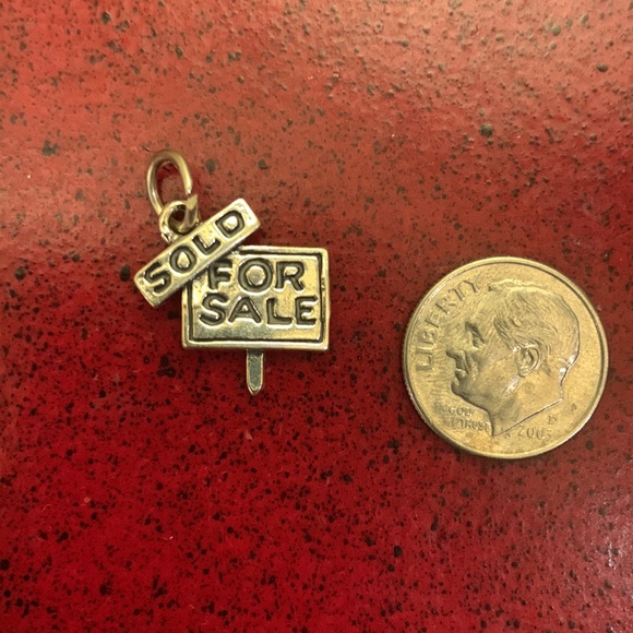 Sterling Silver Sold For Sale Real Estate Sign Charm - Picture 2 of 4